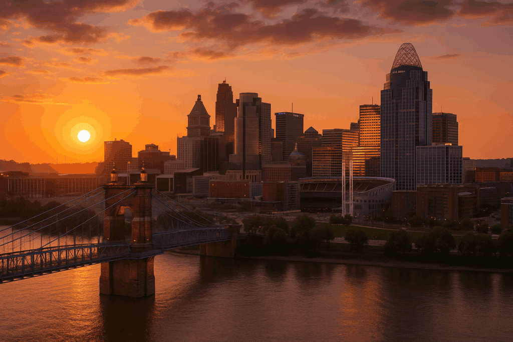 sundown in Cincinatti 