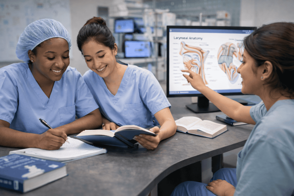 CRNA School Youngstown students studying