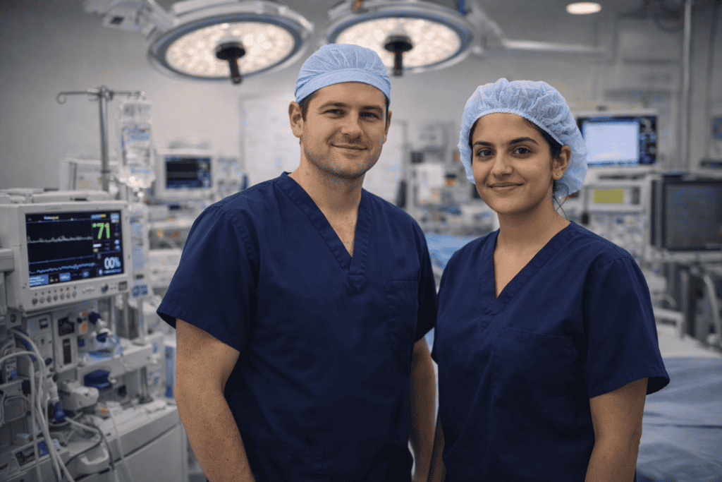 OSU students in the OR for anesthesia school 