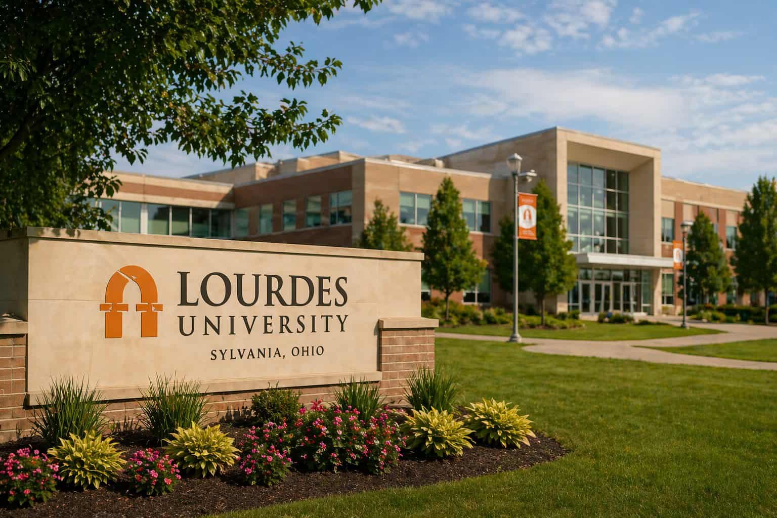 Lourdes University campus in Sylvania Ohio, home of the nurse anesthesia DNP program